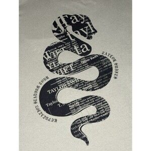 Taylor Swift Reputation Era Snake Tour Shirt Oversized Olive Green Graphic Tee M